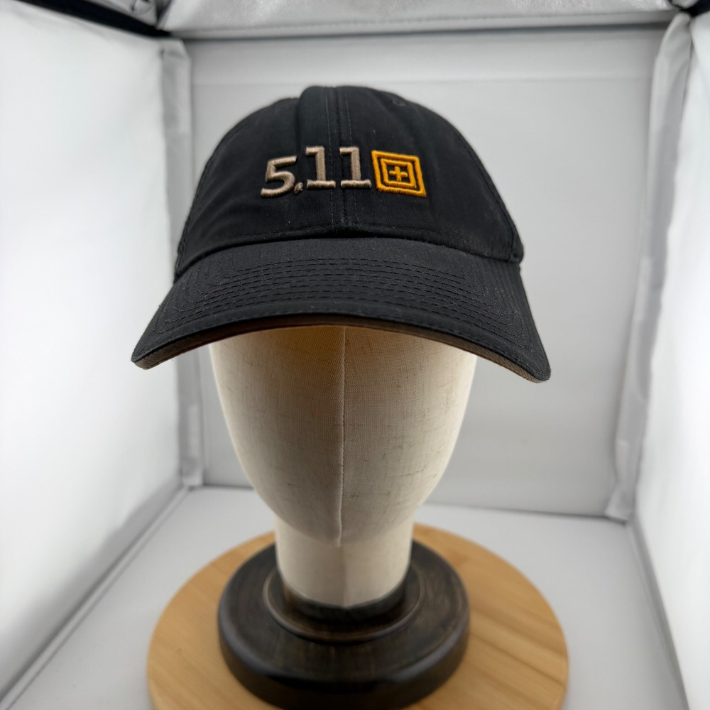 5.11 Tactical Mens Always Be Ready Adjustable Baseball Hat Black Gold Logo Cap